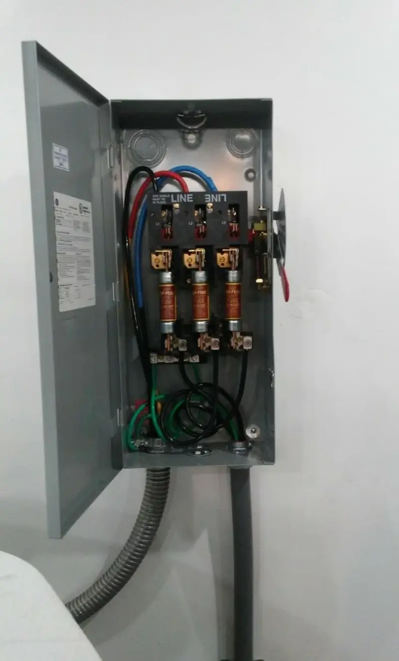 Three-phase disconnect switch installed for Electrical Wiring & Rewiring in Cedar Springs