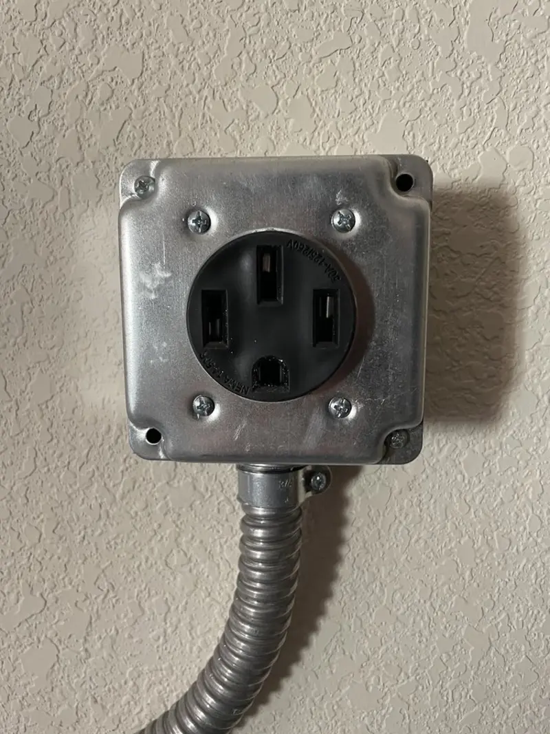 NEMA 14-50 outlet installed for Smart Home Electrical in Cedar Springs